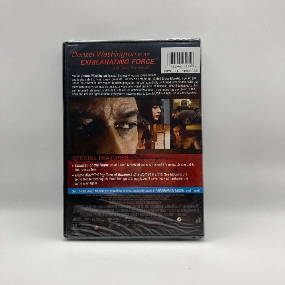 The Equalizer DVD Denzel Washington Action Movie‎ New Sealed UV Digital Copy
